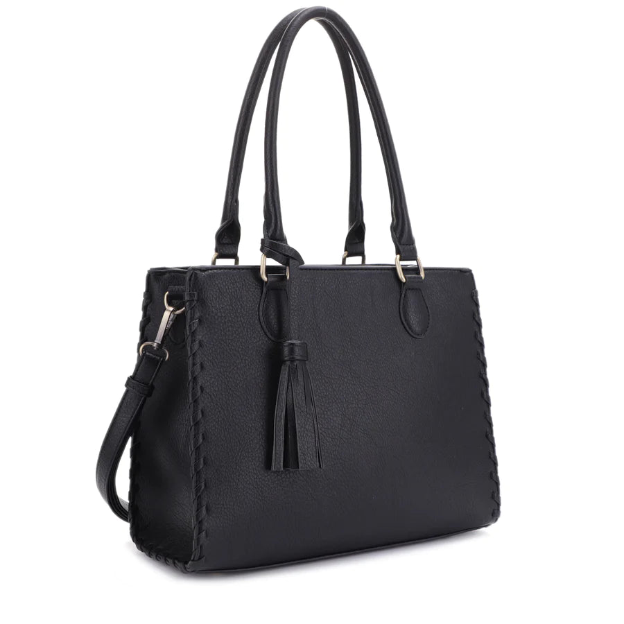 LIONESS CONCEALED CARRY SATCHEL BAG WITH TASSEL