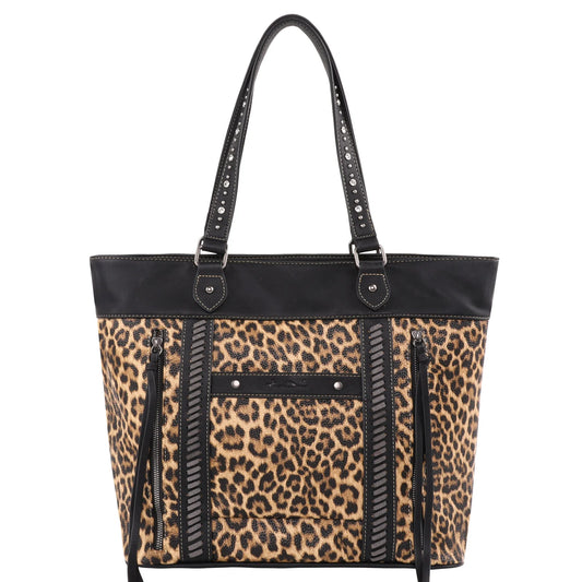 MW Leopard Print Concealed Carry Wide Tote